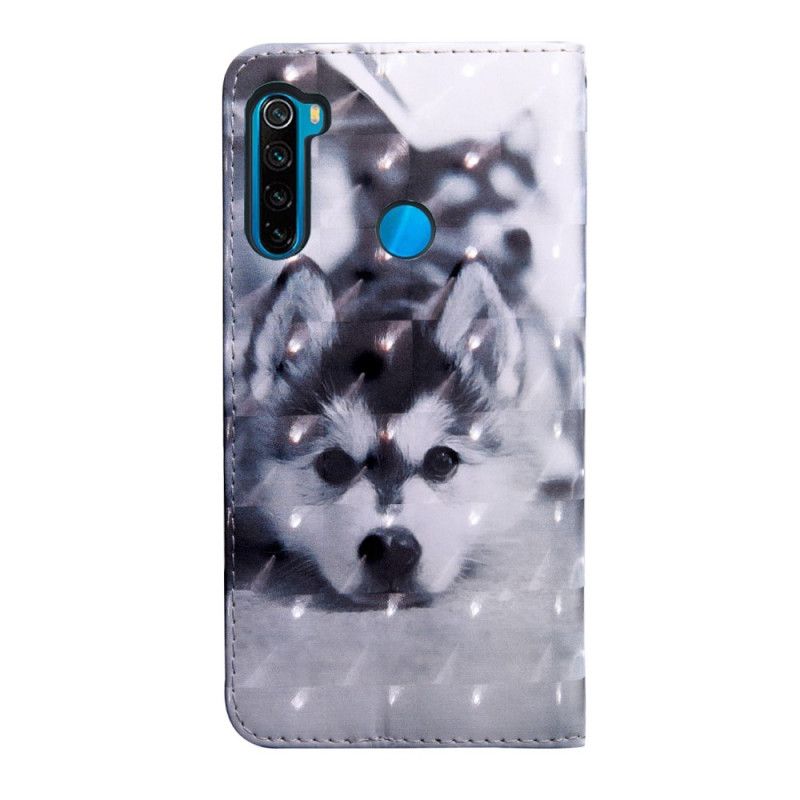 Läderfodral Xiaomi Redmi Note 8T Mobilskal Gustade Hunden