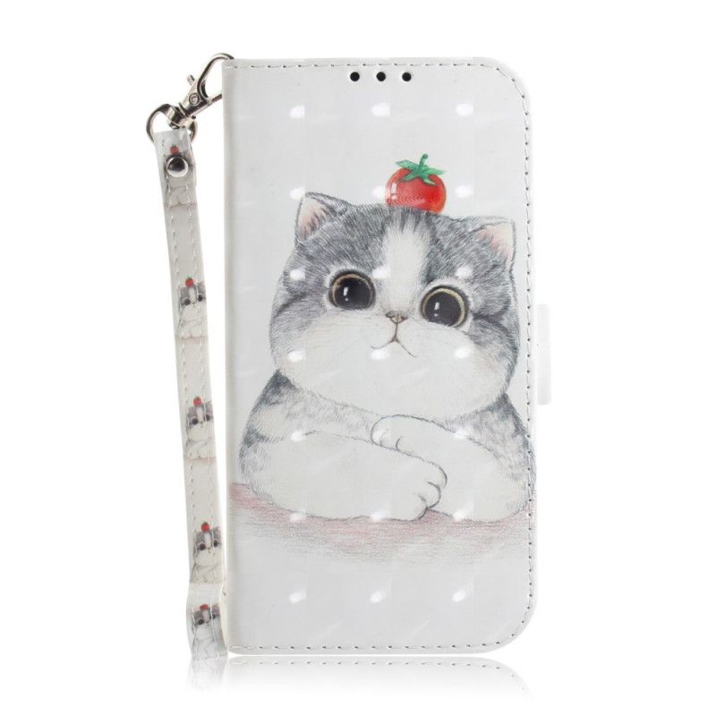 Läderfodral Xiaomi Redmi Note 8T Mobilskal Tomat På Stringkatten