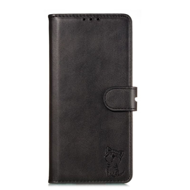 Läderfodral Xiaomi Redmi Note 8T Svart Kattunge