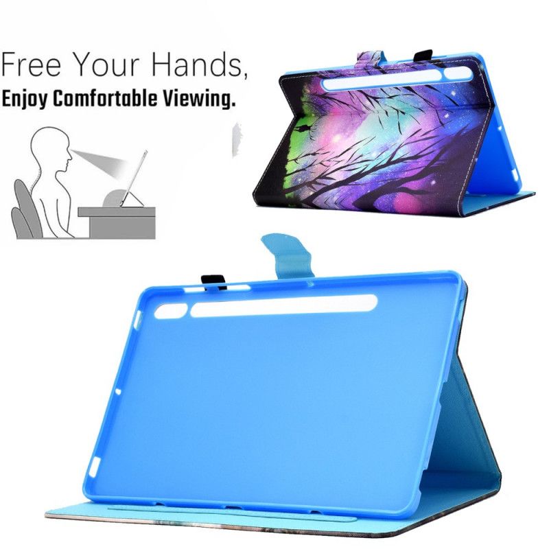 Täcke I Konstläder Samsung Galaxy Tab S7 Aurora Borealis