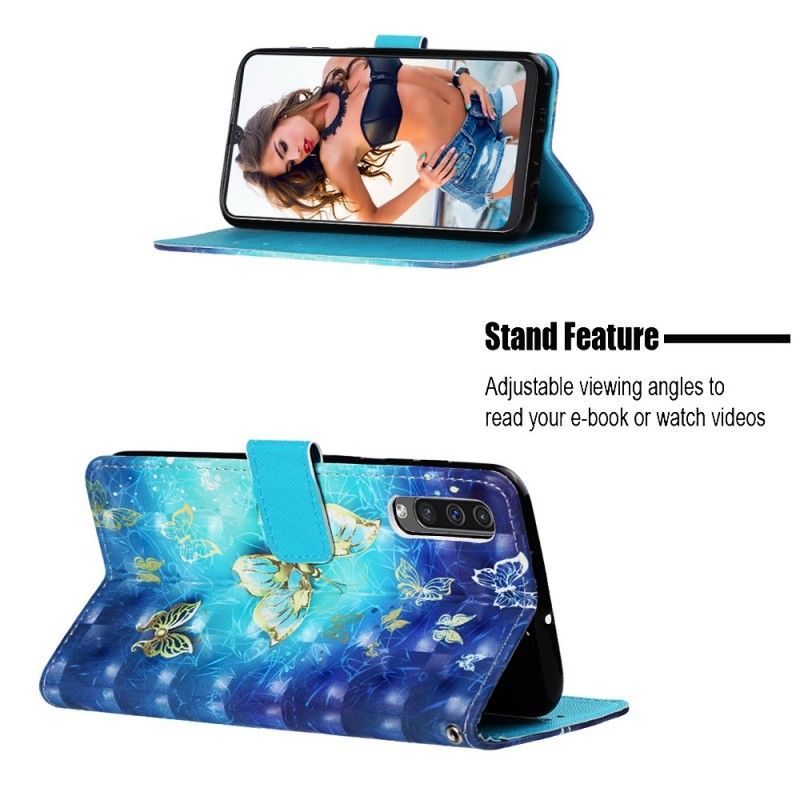 Fodral för Samsung Galaxy A50 Gyllene Fjärilar