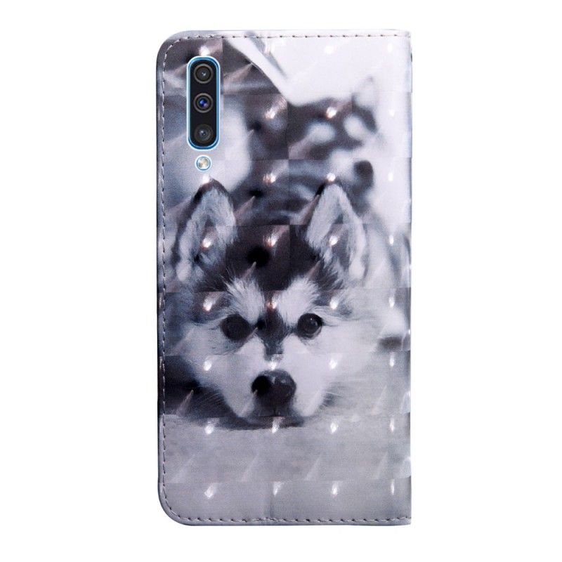 Fodral Samsung Galaxy A50 Svartvit Hund