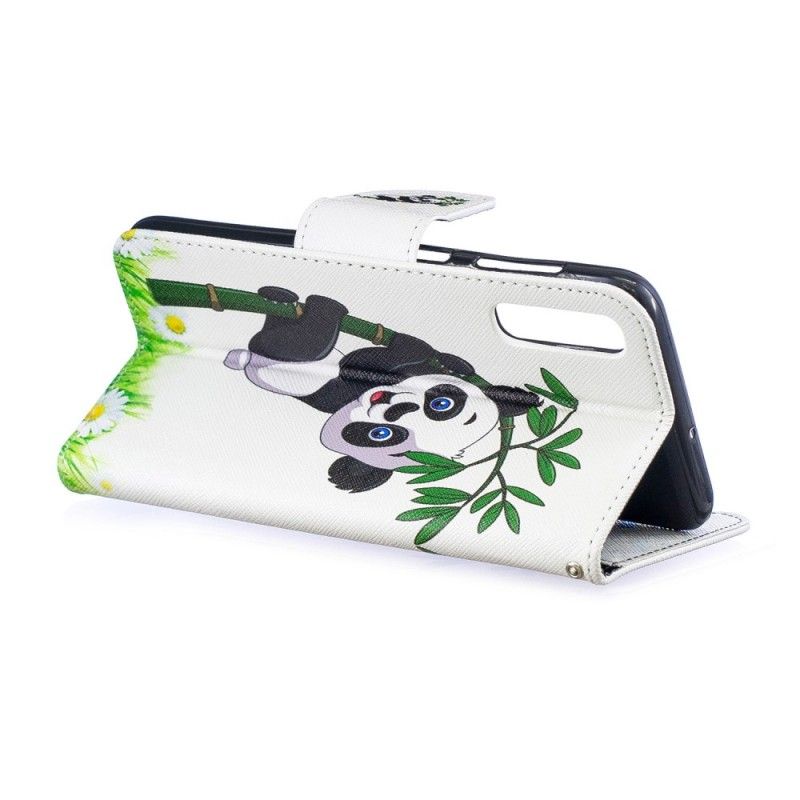 Läderfodral Samsung Galaxy A50 Mobilskal Panda På Bambu