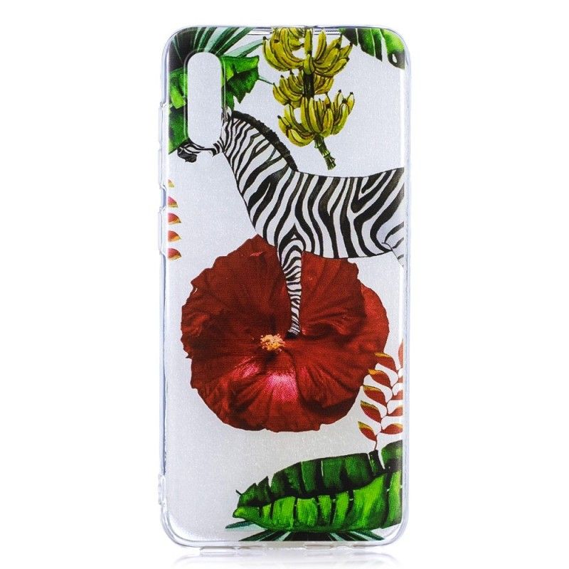 Skal Samsung Galaxy A50 Mobilskal Zebra Och Blommor