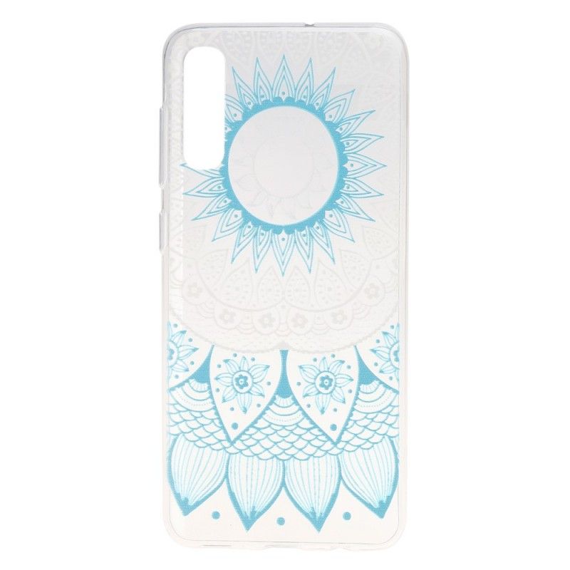 Skal Samsung Galaxy A50 Rosa Transparent Färgglad Mandala