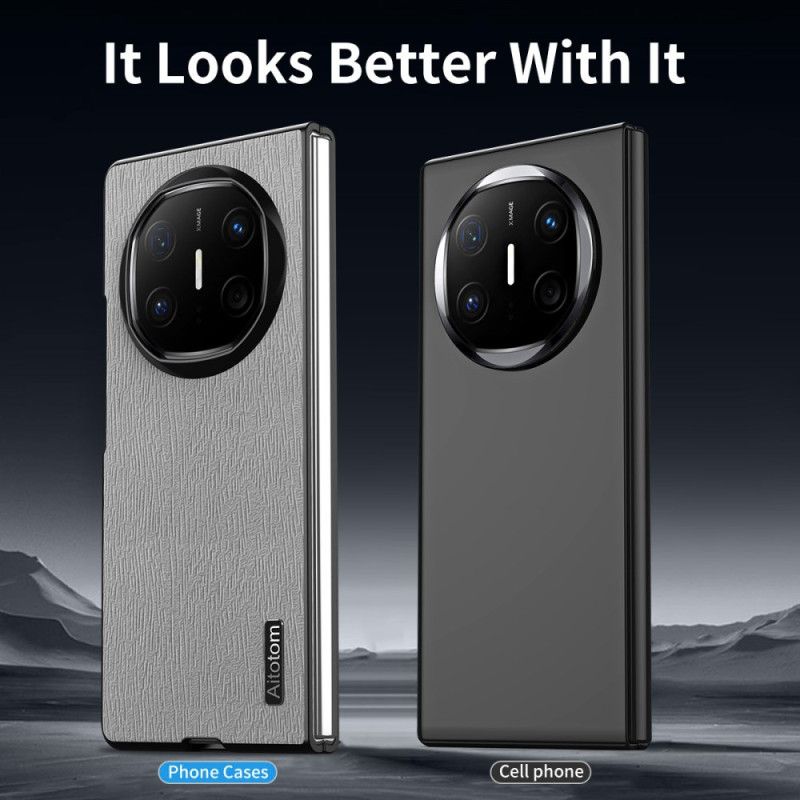 Skal Huawei Mate X6 Telefonfodral Trästruktur