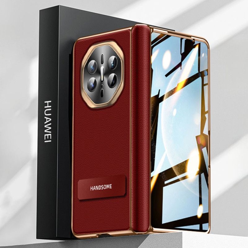 Skal Huawei Mate X6 Texturerat Konstläder Med Skärmskydd