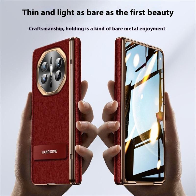 Skal Huawei Mate X6 Texturerat Konstläder Med Skärmskydd