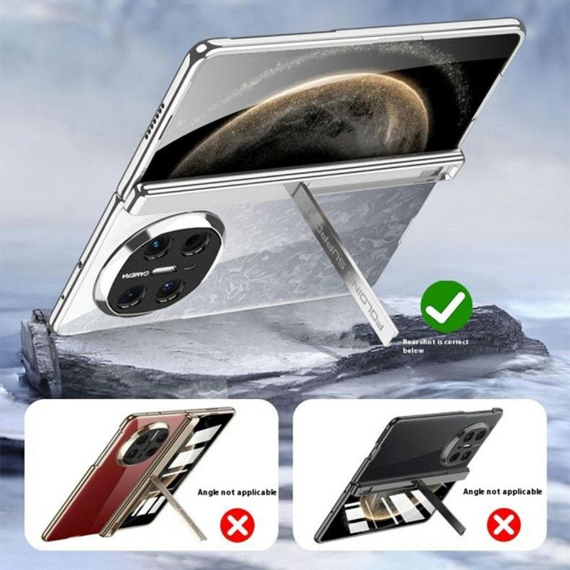 Skal Huawei Mate X6 Transparent Med Gångjärn Och Härdat Glas