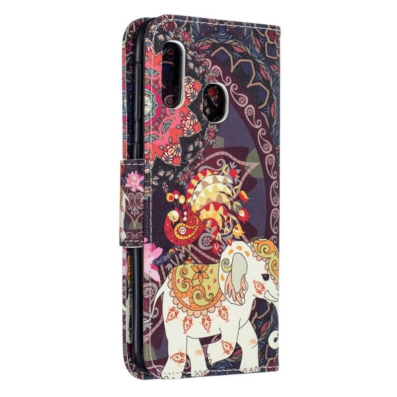 Fodral Samsung Galaxy A20e Etnisk Elefantmandala
