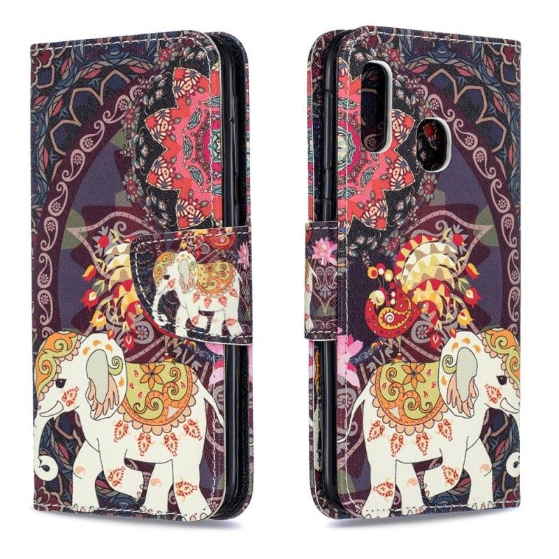 Fodral Samsung Galaxy A20e Etnisk Elefantmandala