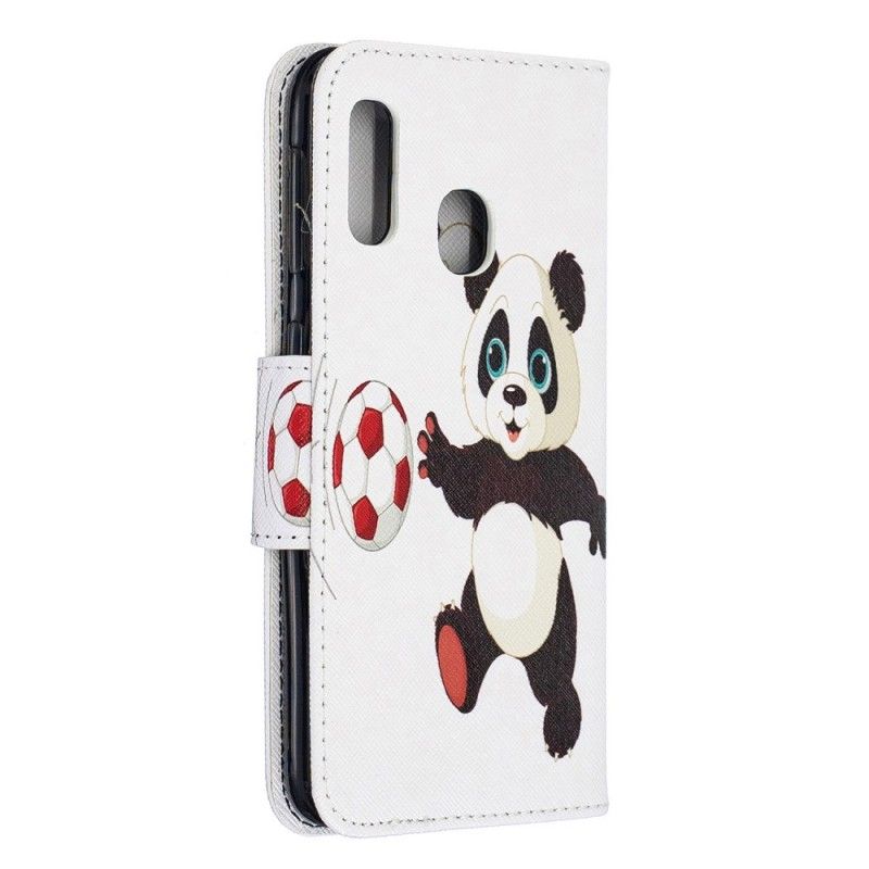 Läderskal Samsung Galaxy A20e Pandafot