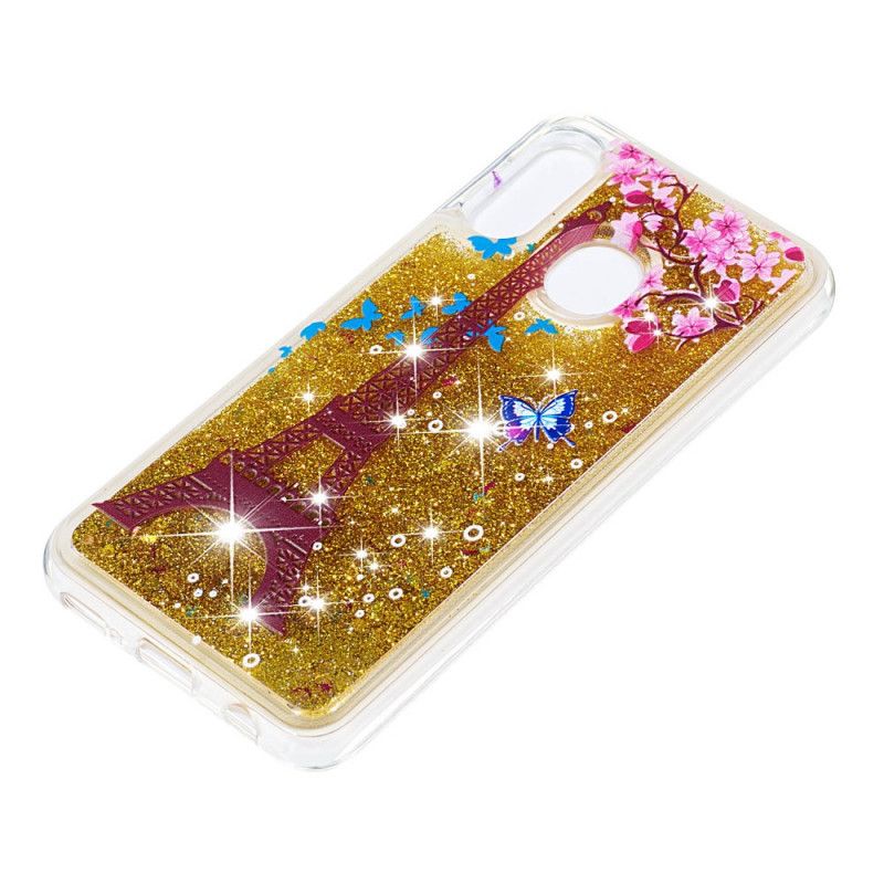 Skal för Samsung Galaxy A20e Gyllene Glitter Eiffeltornet