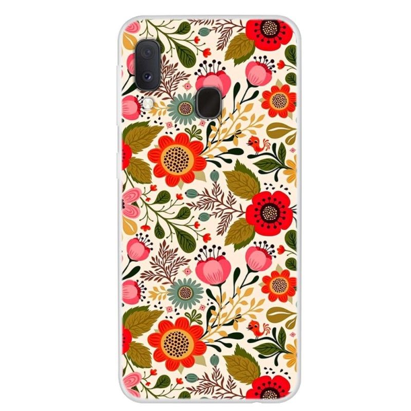 Skal Samsung Galaxy A20e Blommigt Väv