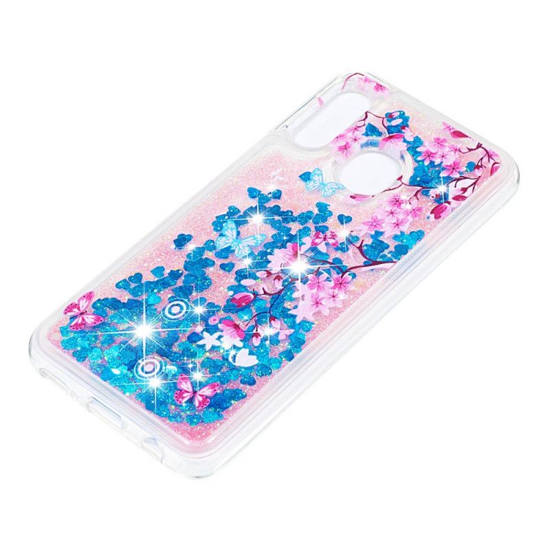 Skal Samsung Galaxy A20e Mobilskal Fjärilar Och Blå Blommor