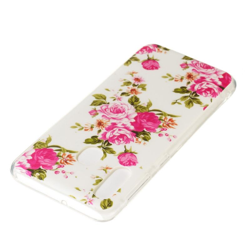Skal Samsung Galaxy A20e Mobilskal Fluorescerande Frihetsblommor