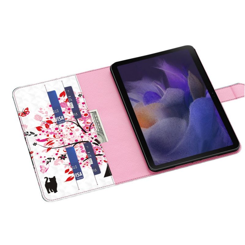 Fodral Samsung Galaxy Tab A8 (2021) Träd Och Katt