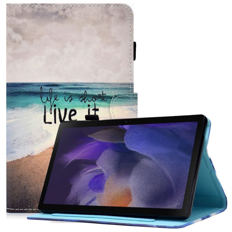 Läderfodral Samsung Galaxy Tab A8 Telefonfodral (2021) Life Is Short Beach