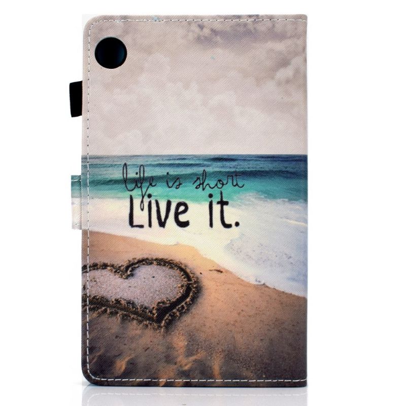 Läderfodral Samsung Galaxy Tab A8 Telefonfodral (2021) Life Is Short Beach