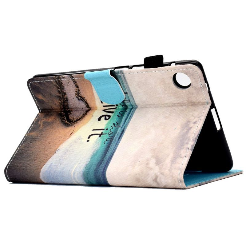 Läderfodral Samsung Galaxy Tab A8 Telefonfodral (2021) Life Is Short Beach