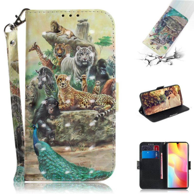 Fodral Xiaomi Mi Note 10 Lite Thong Safari Djur