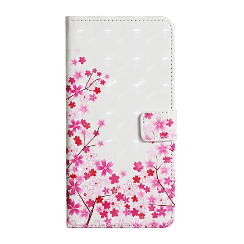 Fodral Xiaomi Mi Note 10 Lite Vit Rosa Växt