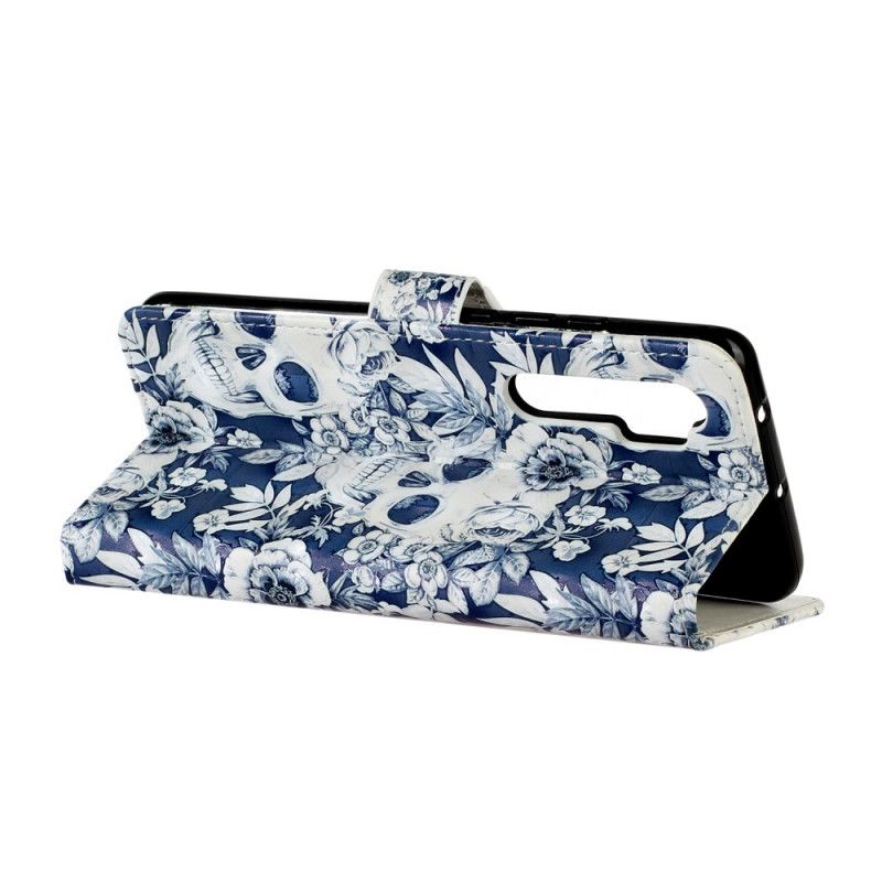 Läderfodral Xiaomi Mi Note 10 Lite Mobilskal Retro Skalle