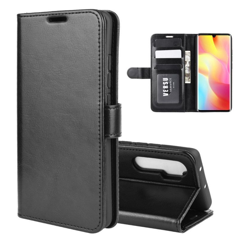 Läderfodral Xiaomi Mi Note 10 Lite Svart Mobilskal Ultra Konstläder