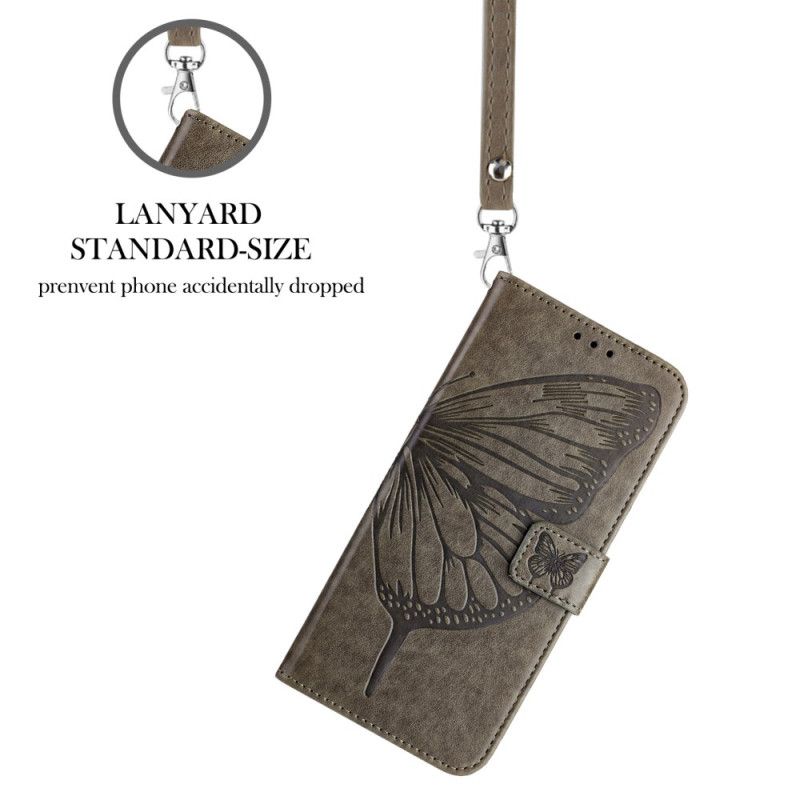 Fodral Xiaomi Redmi Note 14 5g Fjärilsdesign Med Rem