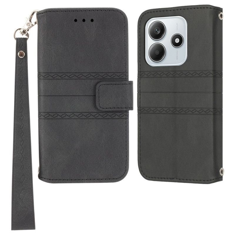 Fodral Xiaomi Redmi Note 14 5g Frismönster Med Rem