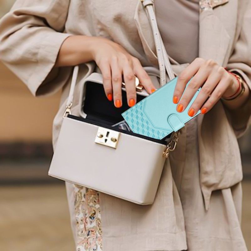 Läderfodral Xiaomi Redmi Note 14 5g Telefonfodral Rfid-funktionellt Honungskakemönster