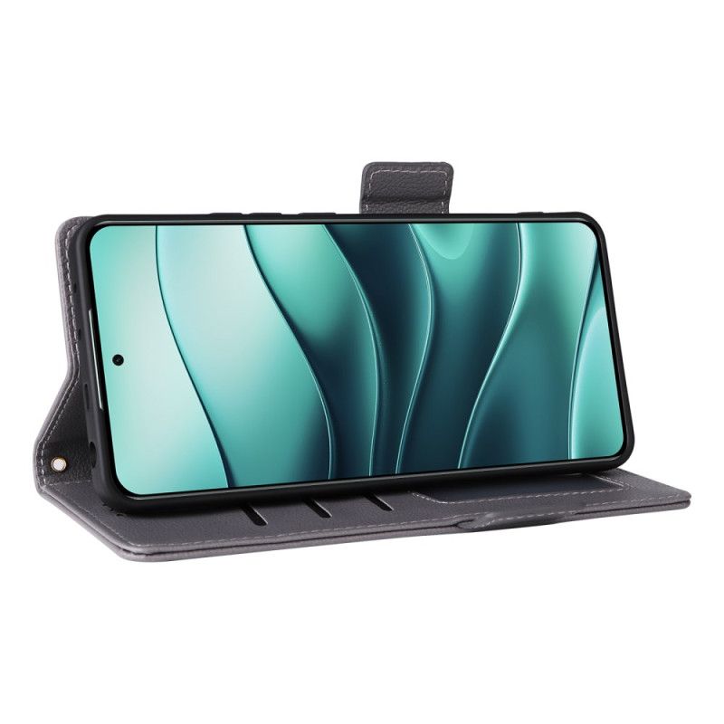 Skyddsfodral Xiaomi Redmi Note 14 5g Litchitextur Med Rem