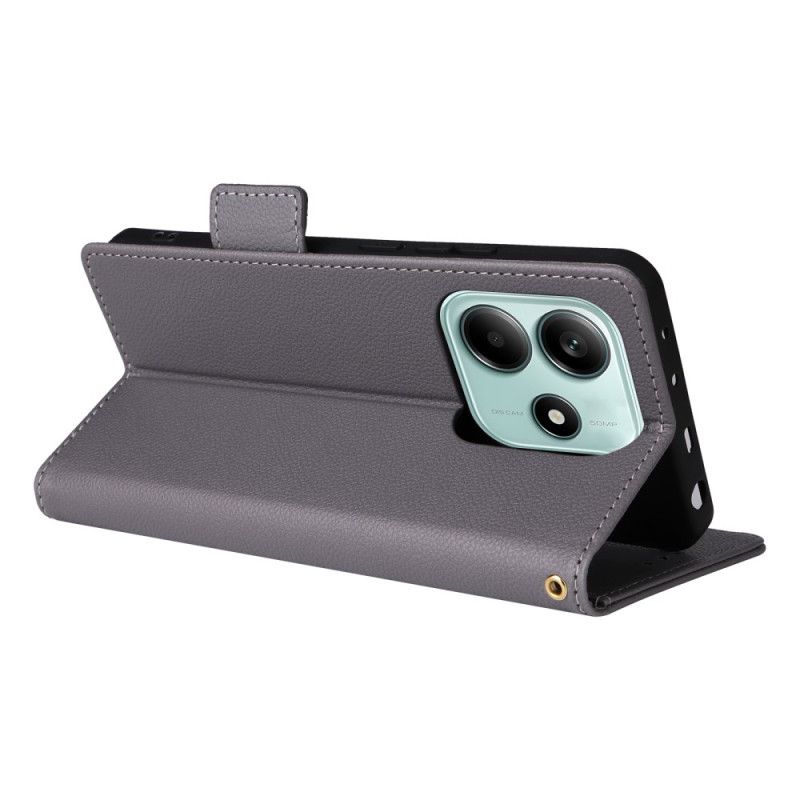 Skyddsfodral Xiaomi Redmi Note 14 5g Litchitextur Med Rem