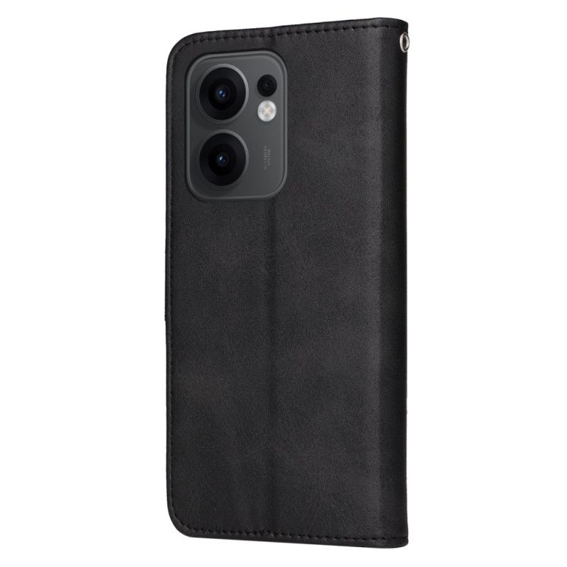 Fodral För Oppo Reno 13f 4g / 5g / 13 Fs 5g Enkelt Konstläder Med Rem