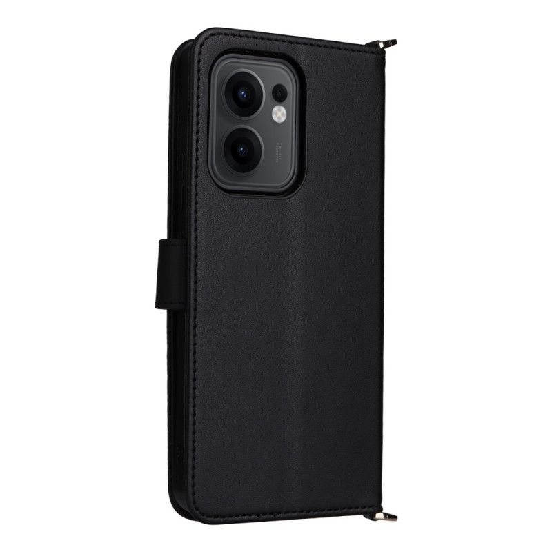 Läderfodral Oppo Reno 13f 4g / 5g / 13 Fs 5g Telefonfodral Premium Retro Axelrem Och Rem