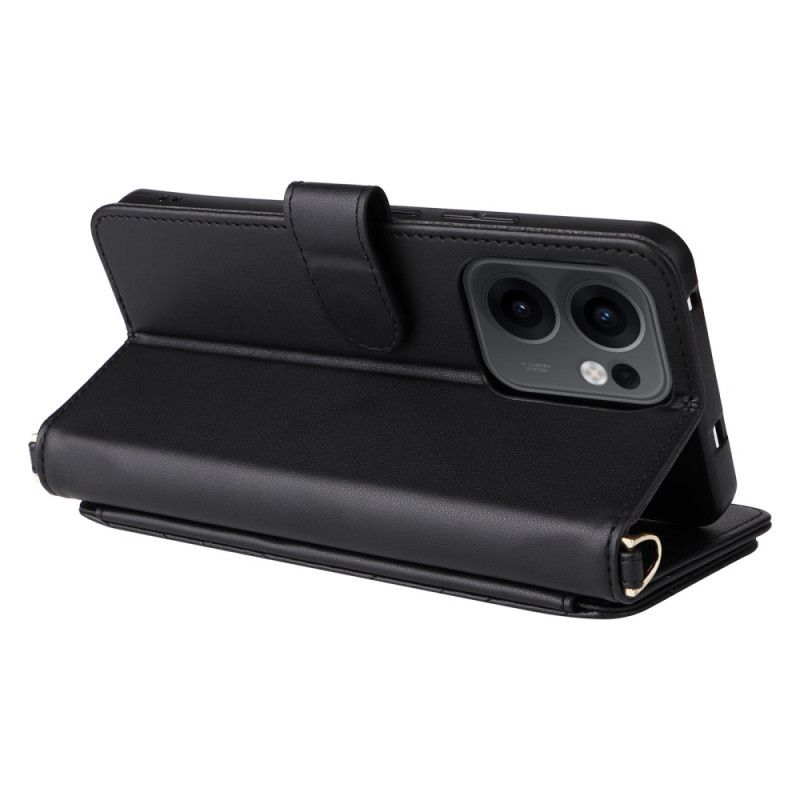 Läderfodral Oppo Reno 13f 4g / 5g / 13 Fs 5g Telefonfodral Premium Retro Axelrem Och Rem