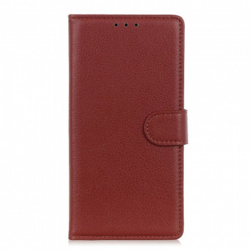Folio-fodral Realme C21 Traditionellt Konstläder