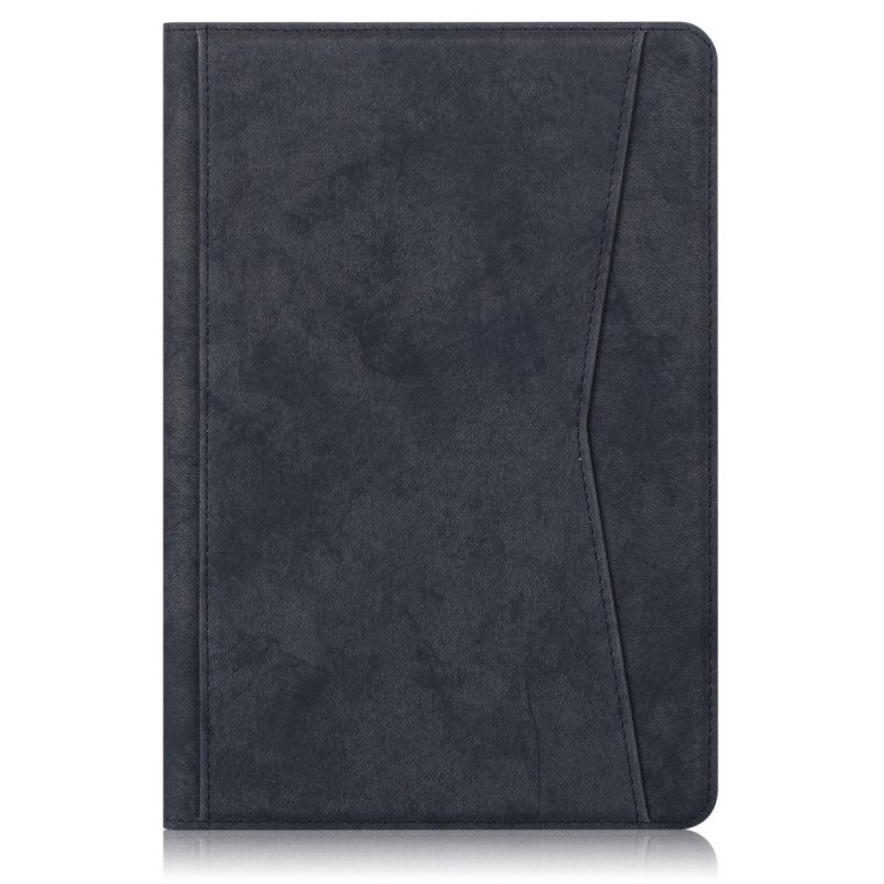 Case Samsung Galaxy Tab S6 Lite Svart Matt Imiterat Läder