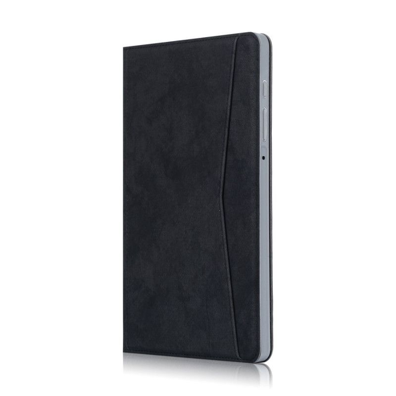 Case Samsung Galaxy Tab S6 Lite Svart Matt Imiterat Läder