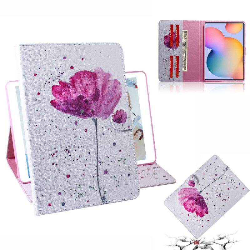Läderfodral Samsung Galaxy Tab S6 Lite Mobilskal Vallmo
