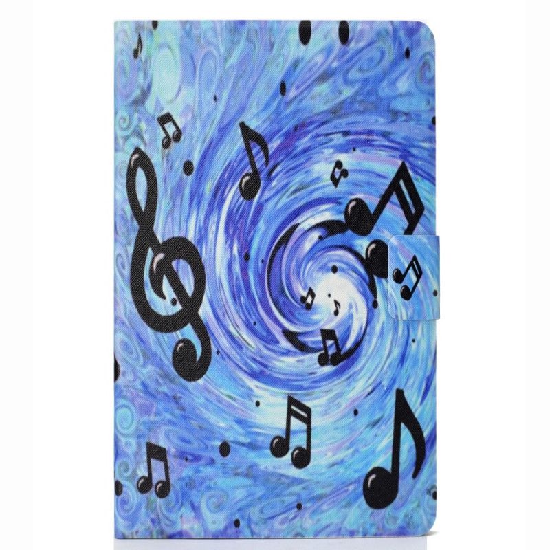 Läderskal Samsung Galaxy Tab S6 Lite Musiknoter