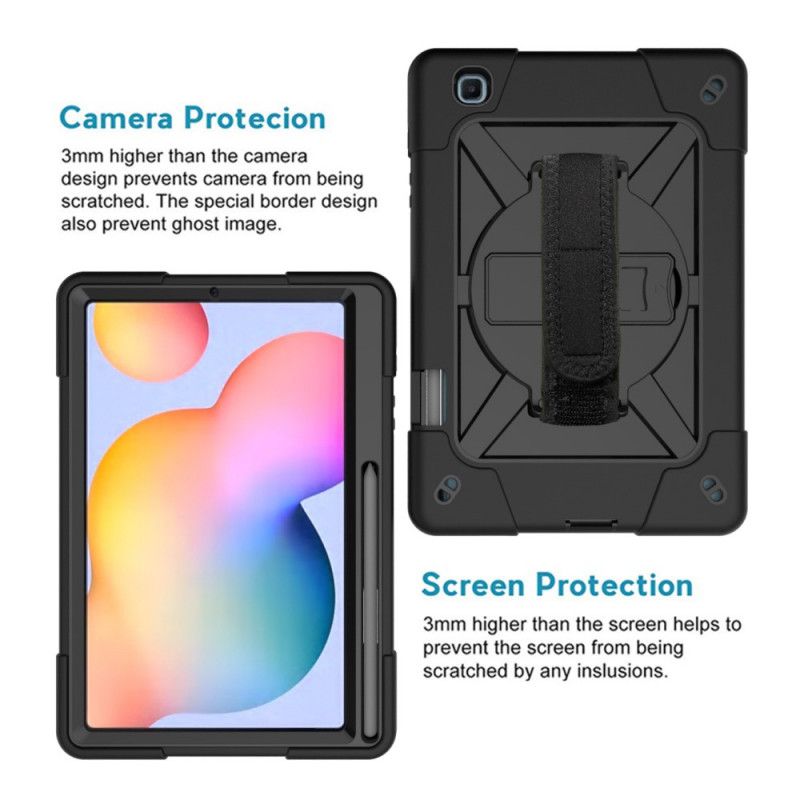 Skal Samsung Galaxy Tab S6 Lite Svart Rem Och Axelrem