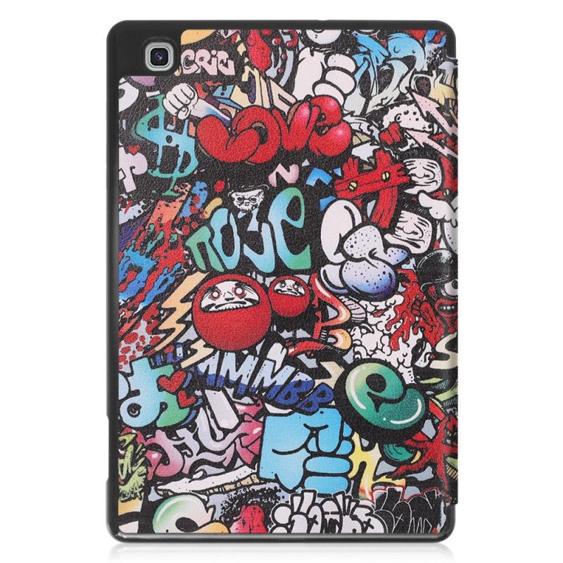 Smart Fodral Samsung Galaxy Tab S6 Lite Graffiti Pennhållare