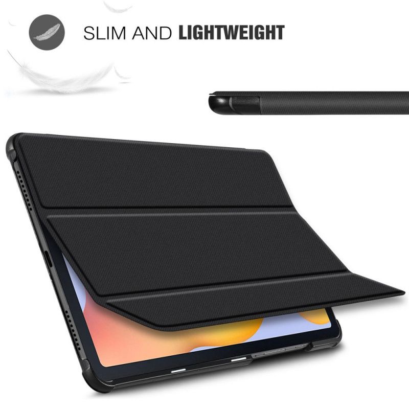 Smart Fodral Samsung Galaxy Tab S6 Lite Svart Trippelförstärkta Hörn