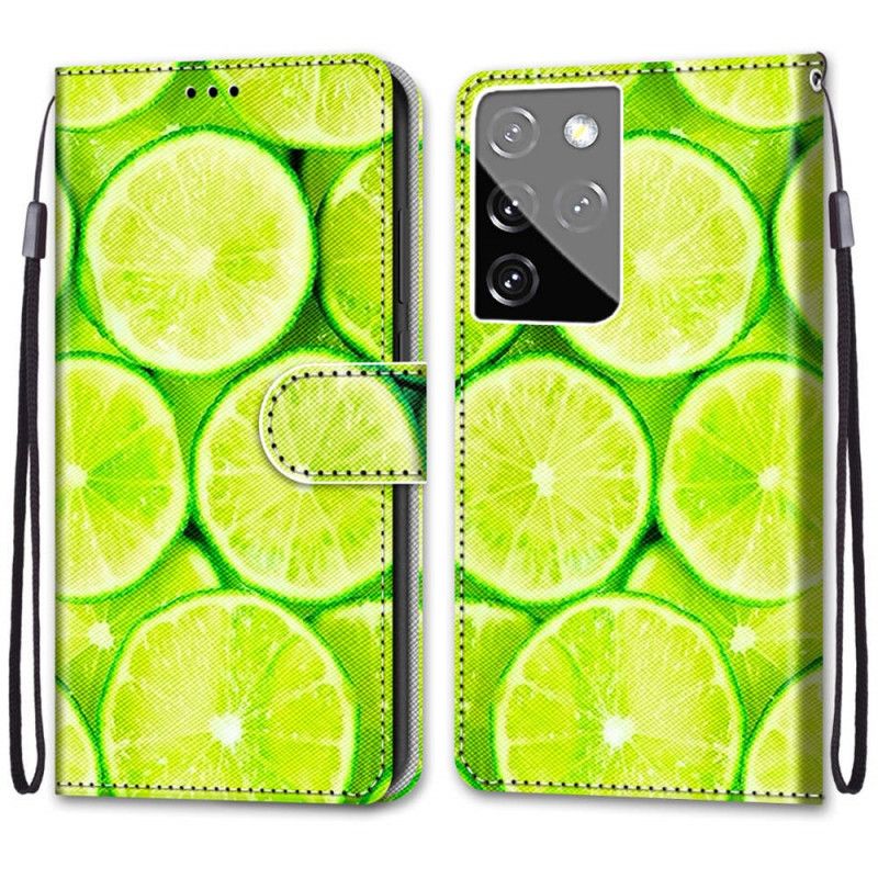 Läderfodral Samsung Galaxy S21 Ultra 5G Mobilskal Limes