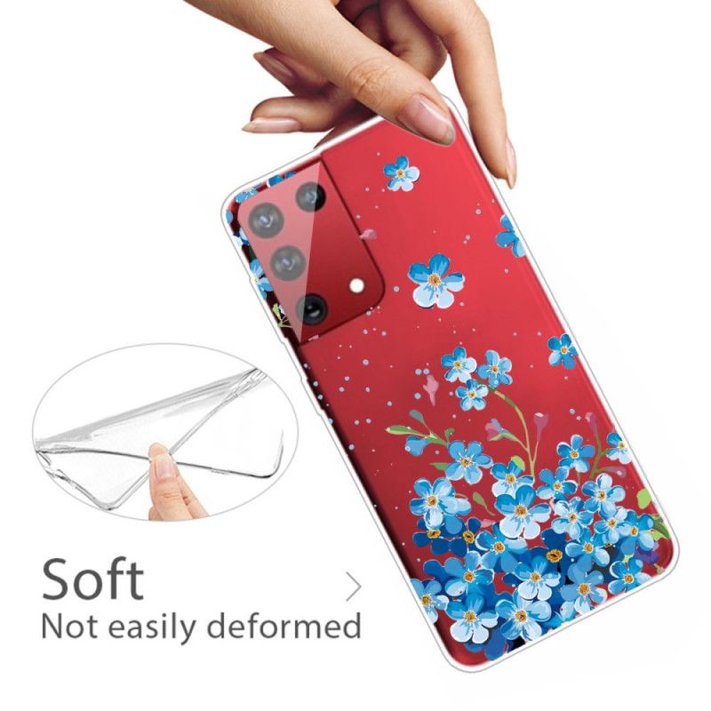 Skal för Samsung Galaxy S21 Ultra 5G Blå Blommor