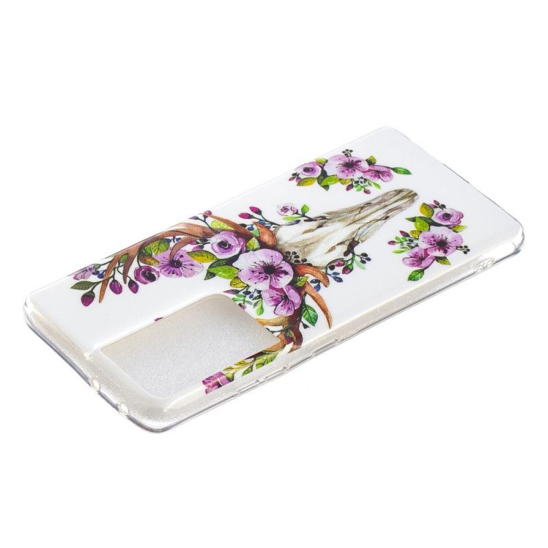 Skal Samsung Galaxy S21 Ultra 5G Mobilskal Fluorescerande Blommande Älg