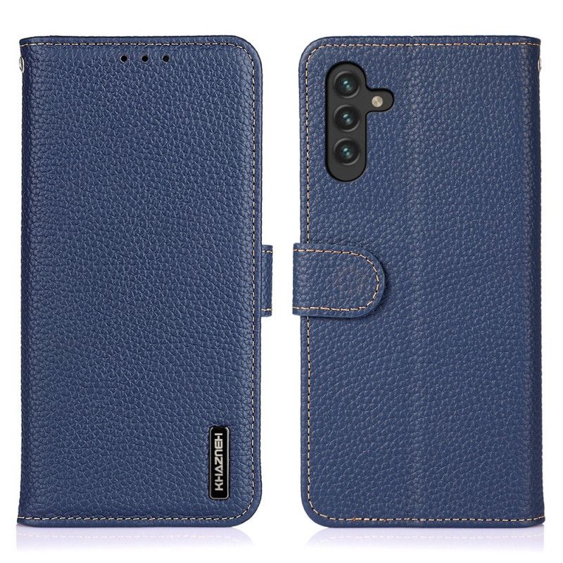 Fodral För Samsung Galaxy A13 5g Äkta Läder Litchi Khazneh Rfid