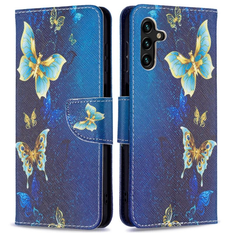 Fodral För Samsung Galaxy A13 5g Gyllene Fjärilar