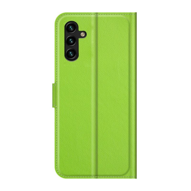 Fodral Samsung Galaxy A13 5g Klassisk Litchi Lädereffekt